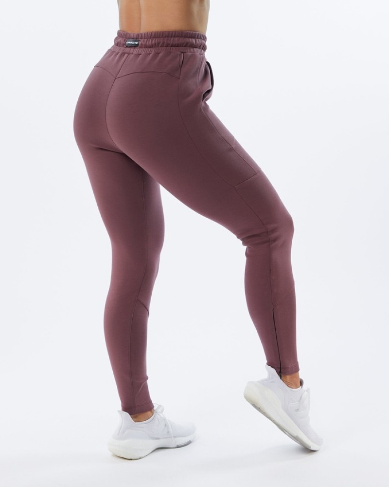 Pantaloni Jogger Dama Alphalete ELMTS Zip Violet | 572083-SFA