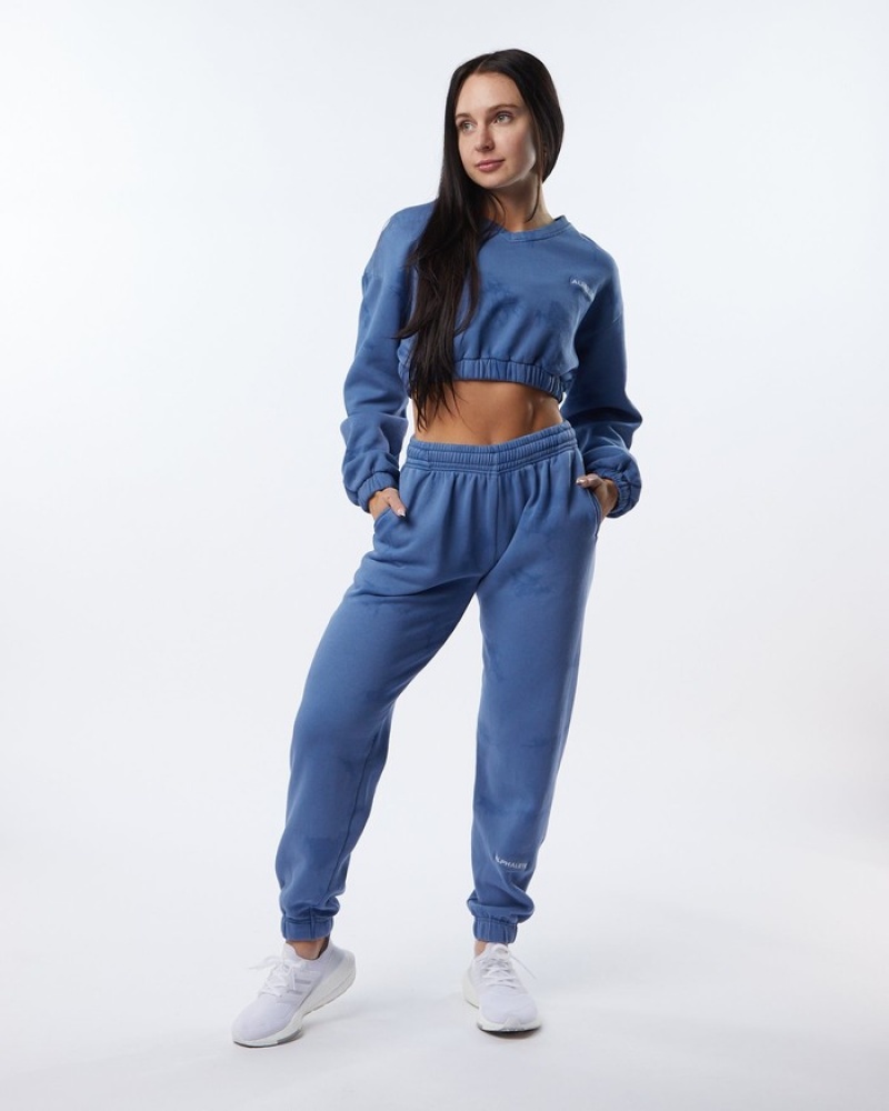 Pantaloni Jogger Dama Alphalete HCTS Albastri | 681547-TPL