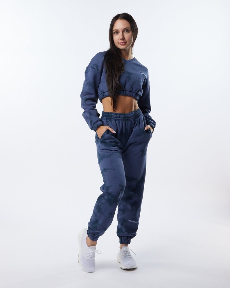 Pantaloni Jogger Dama Alphalete HCTS Bleumarin | 529401-SZM