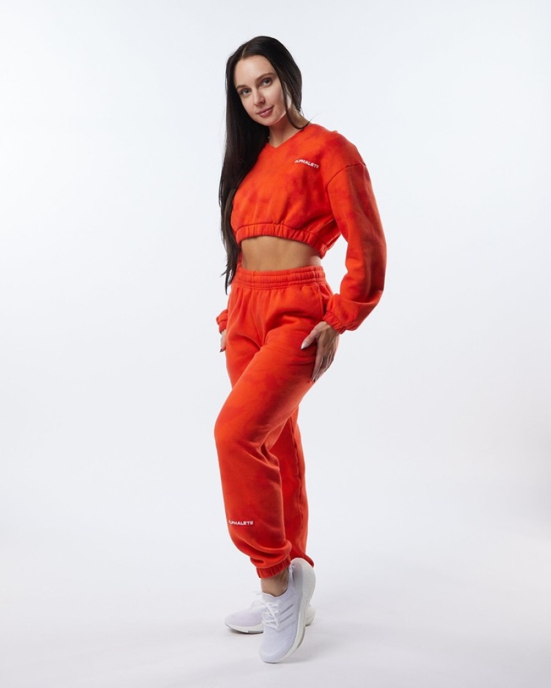 Pantaloni Jogger Dama Alphalete HCTS Rosii | 529837-MDQ