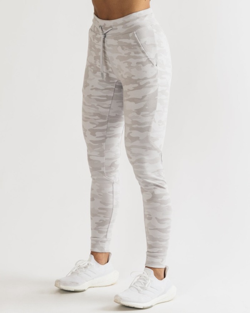Pantaloni Jogger Dama Alphalete Identity Argintii Camuflaj | 796481-VSF