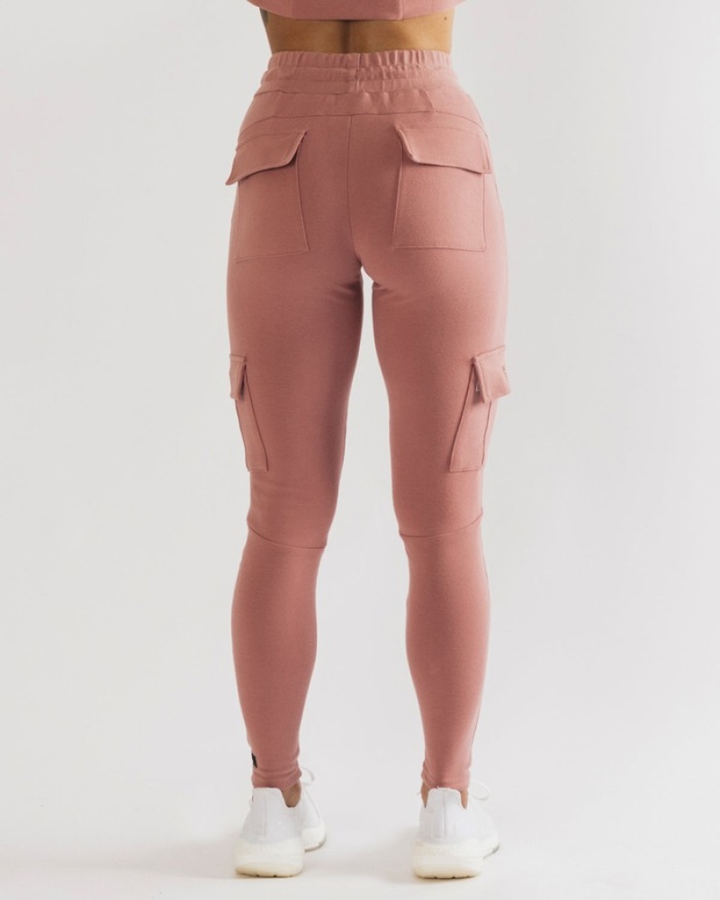 Pantaloni Jogger Dama Alphalete Identity Cargo Roz | 943017-ONB