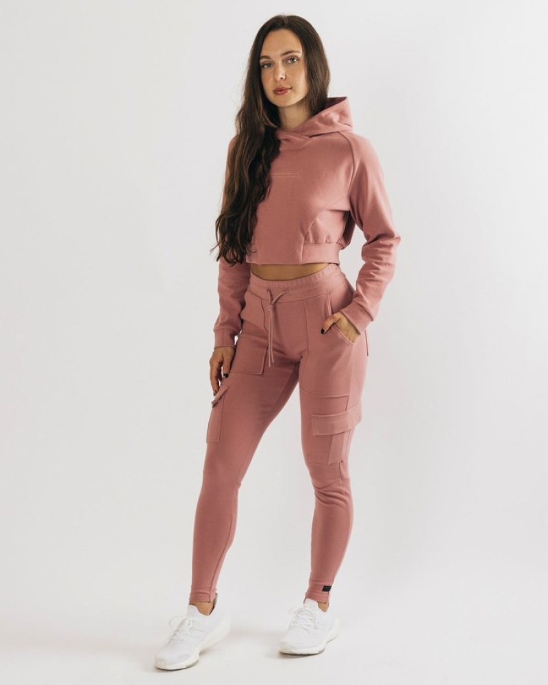 Pantaloni Jogger Dama Alphalete Identity Cargo Roz | 943017-ONB