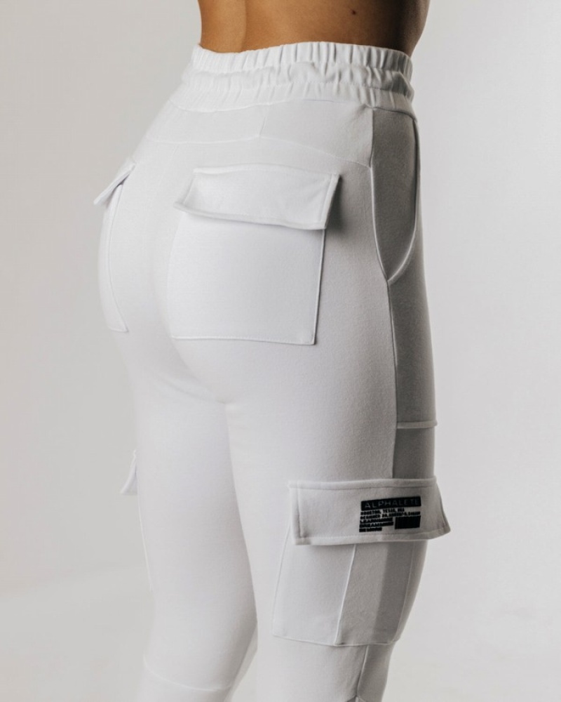Pantaloni Jogger Dama Alphalete Identity Cargo Albi | 342659-ZQG