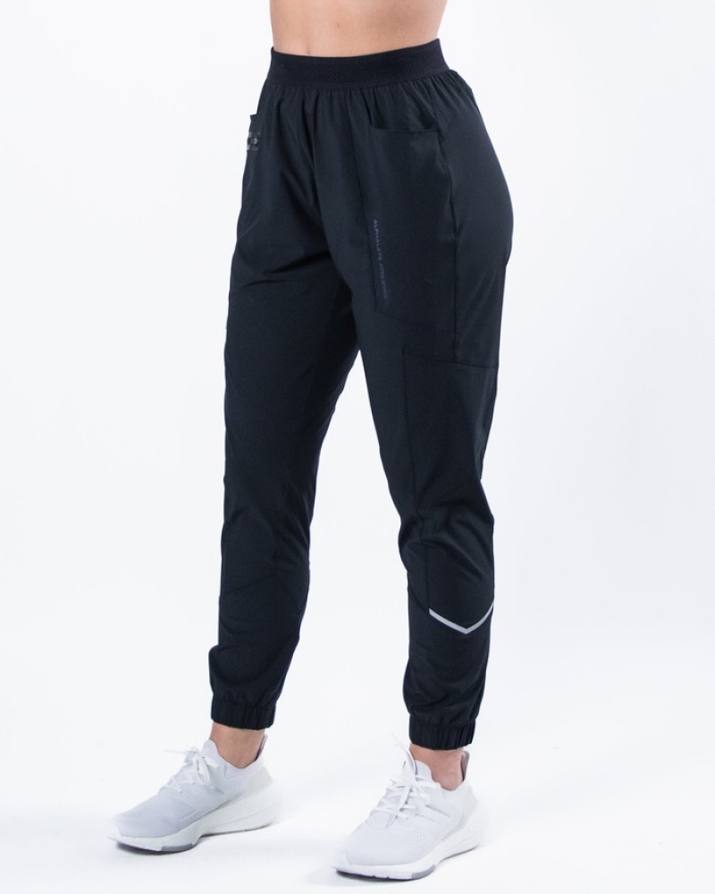 Pantaloni Jogger Dama Alphalete Studio Negrii | 708124-WJP