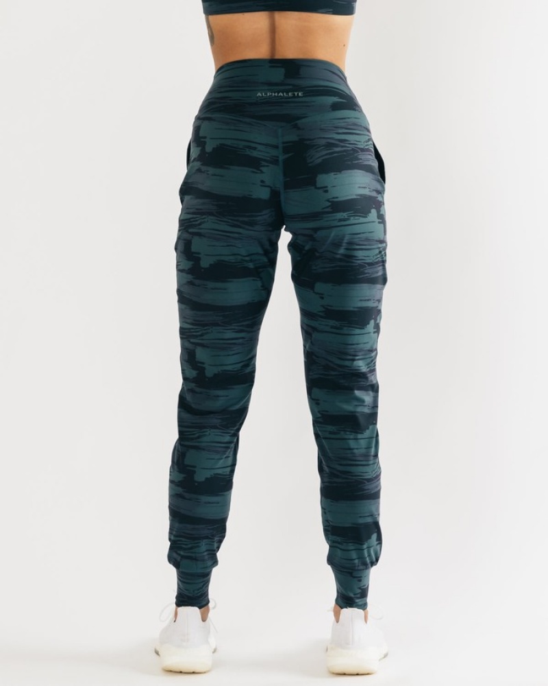 Pantaloni Jogger Dama Alphalete Surface Expanse Albastri Camuflaj | 891265-RVB