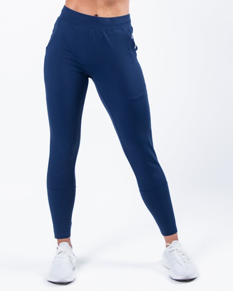 Pantaloni Jogger Dama Alphalete Trace Albastri | 793825-DHX