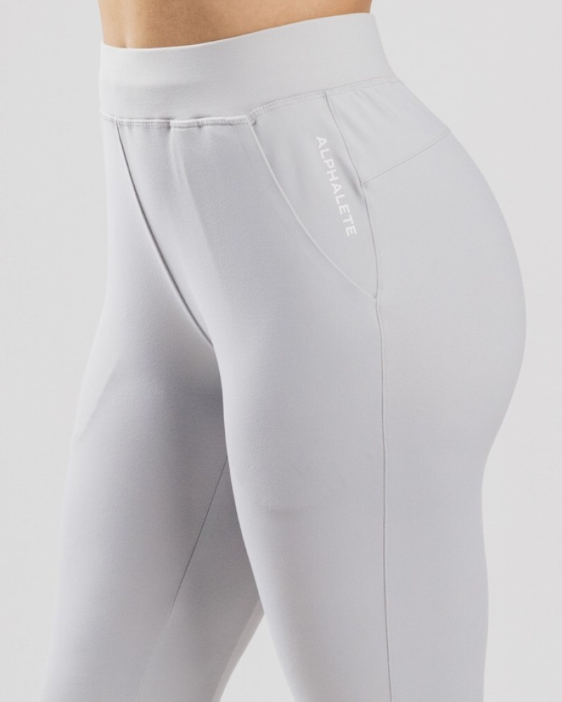 Pantaloni Jogger Dama Alphalete Trace Argintii | 485192-YVX