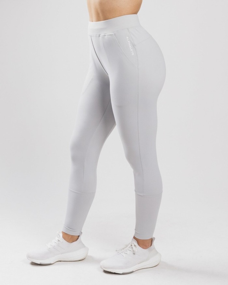 Pantaloni Jogger Dama Alphalete Trace Argintii | 485192-YVX