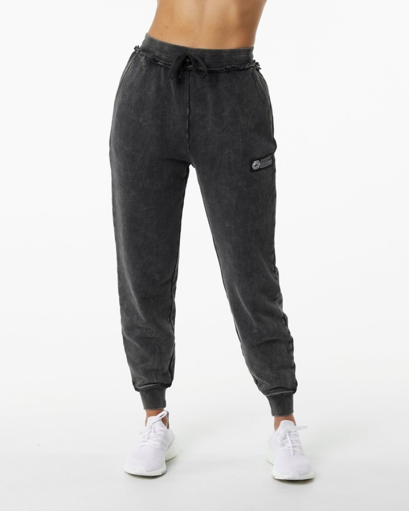 Pantaloni Jogger Dama Alphalete Very Terry Negrii | 568719-SDQ
