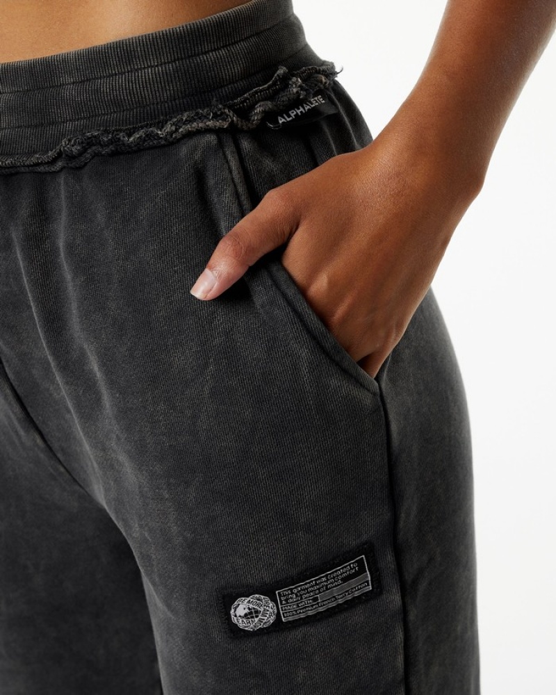 Pantaloni Jogger Dama Alphalete Very Terry Negrii | 568719-SDQ