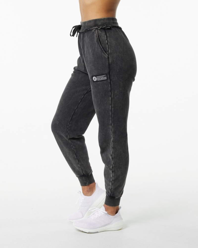 Pantaloni Jogger Dama Alphalete Very Terry Negrii | 568719-SDQ