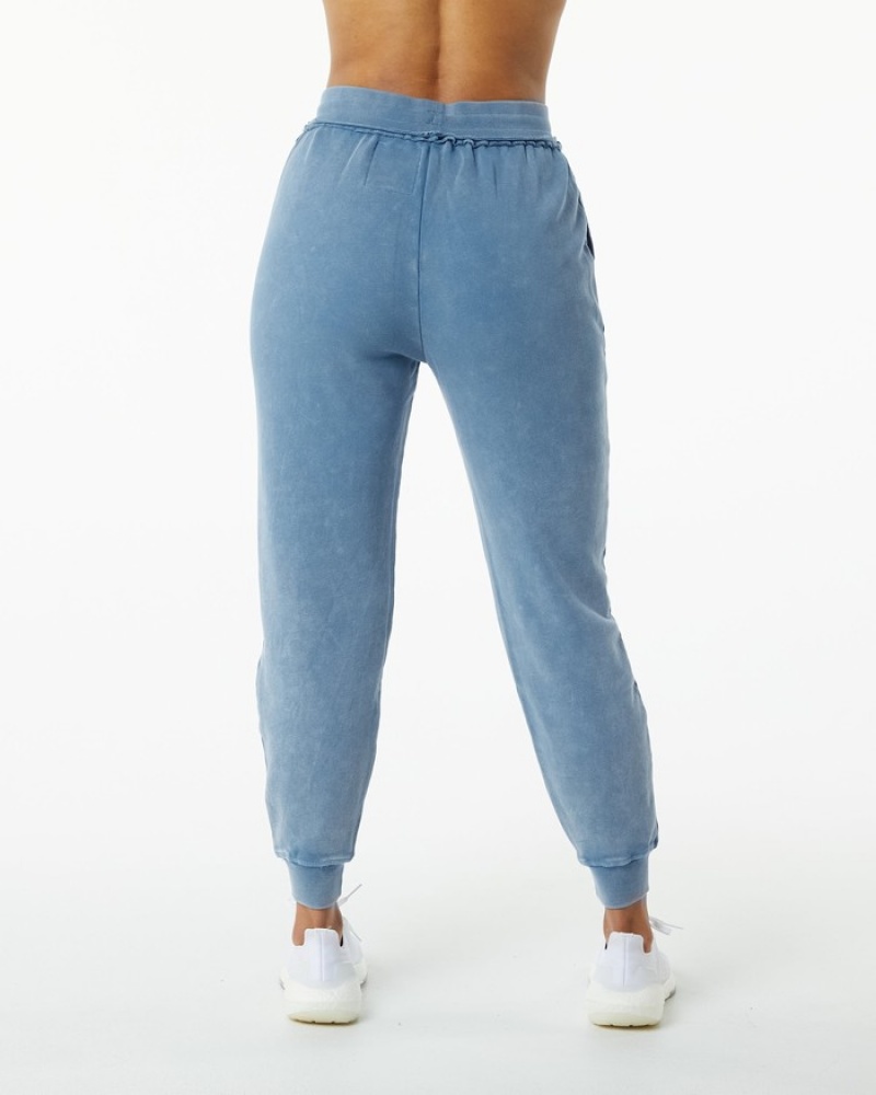 Pantaloni Jogger Dama Alphalete Very Terry Albastri | 253869-KZB