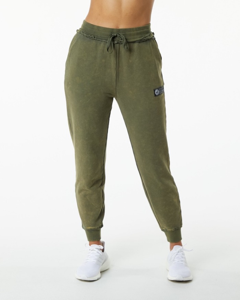 Pantaloni Jogger Dama Alphalete Very Terry Verzi | 845102-RYL