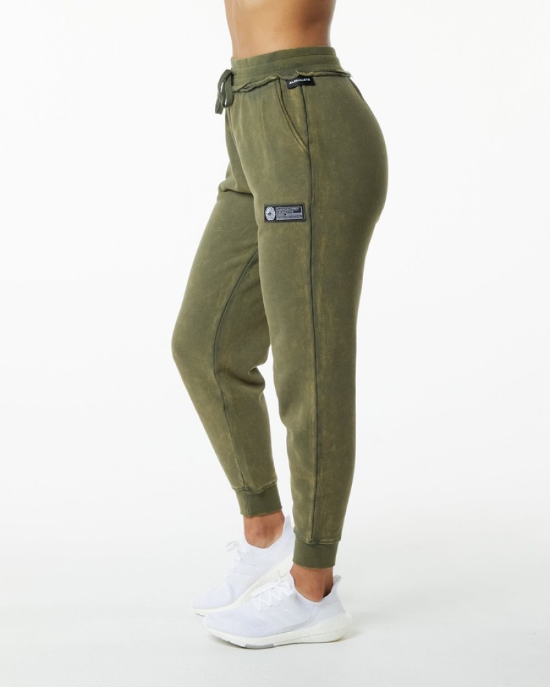 Pantaloni Jogger Dama Alphalete Very Terry Verzi | 845102-RYL