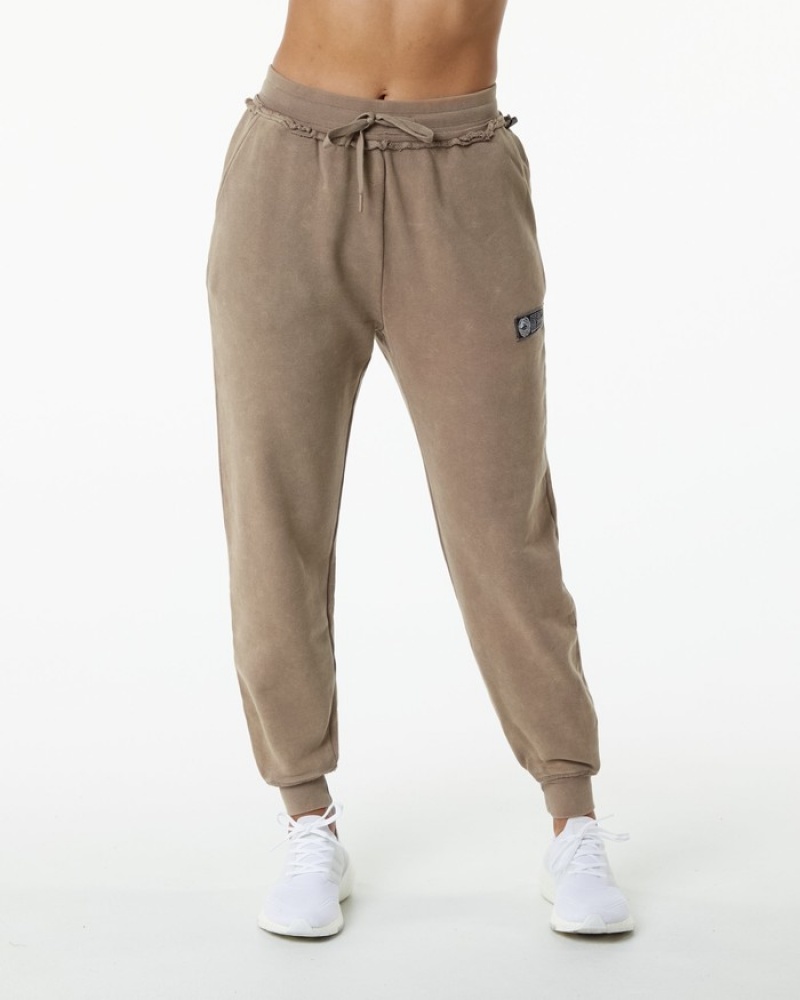 Pantaloni Jogger Dama Alphalete Very Terry Gri | 801493-EWV