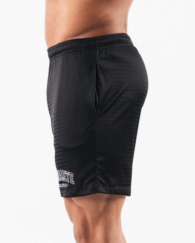 Pantaloni Scurti Barbati Alphalete AA Mesh 6” Negrii | 480352-GHW