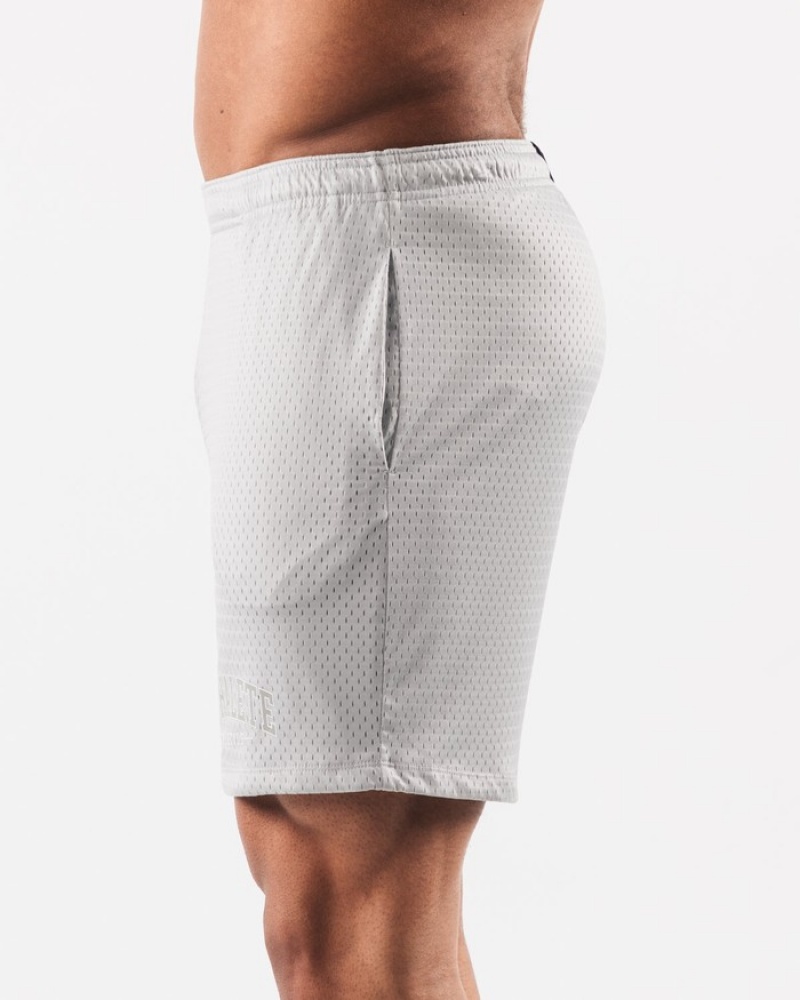 Pantaloni Scurti Barbati Alphalete AA Mesh 6” Gri | 263849-MAL