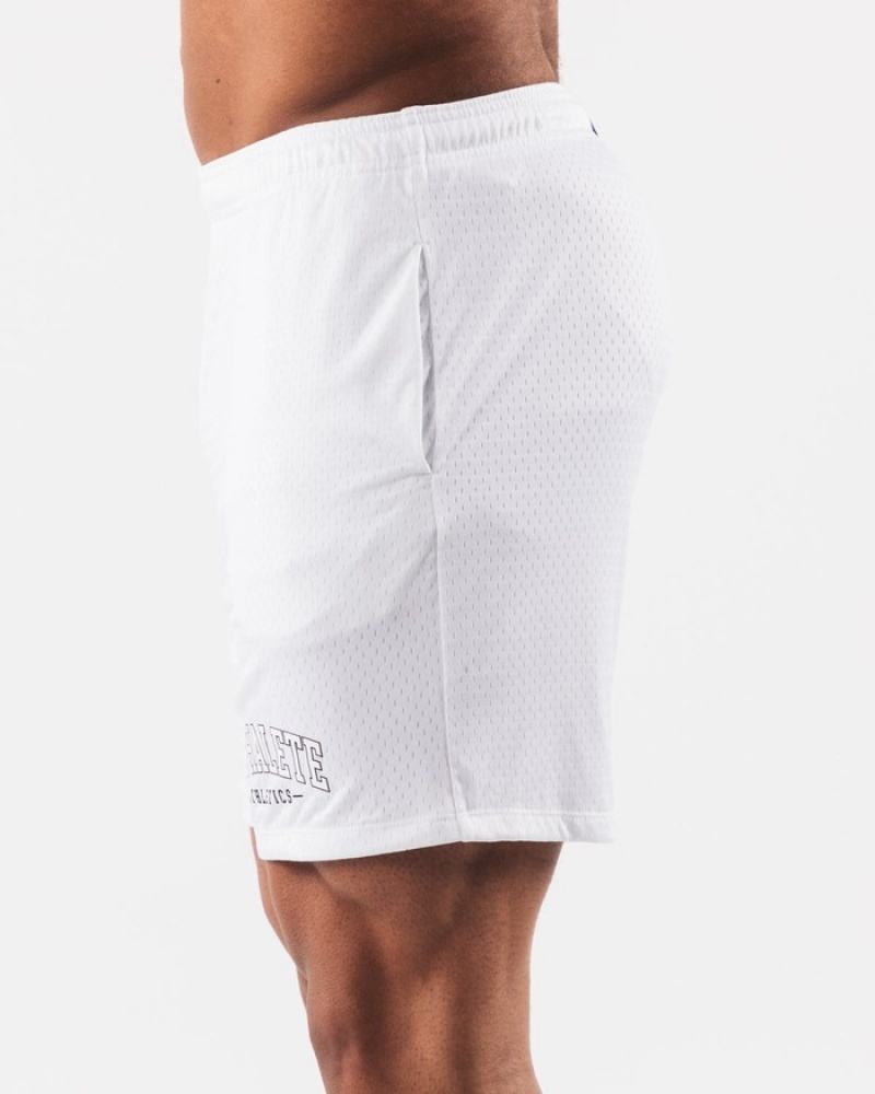 Pantaloni Scurti Barbati Alphalete AA Mesh 6” Albi | 916482-XYA