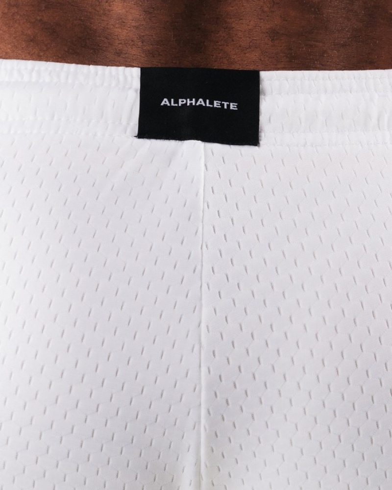 Pantaloni Scurti Barbati Alphalete AA Mesh 6” Albi | 916482-XYA