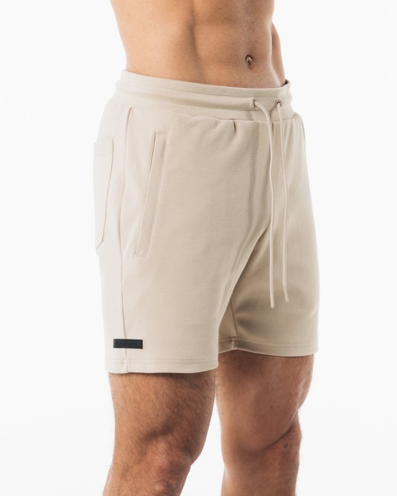 Pantaloni Scurti Barbati Alphalete Identity 6” Bej | 608954-HWK