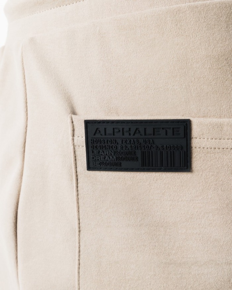 Pantaloni Scurti Barbati Alphalete Identity 6” Bej | 608954-HWK