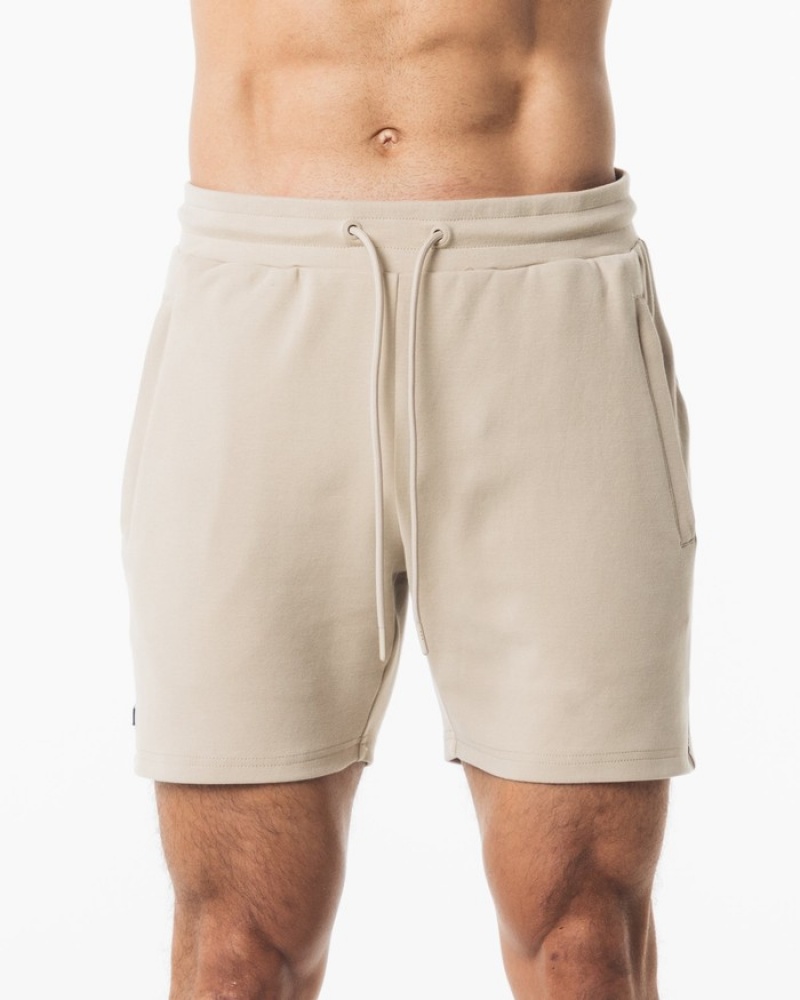 Pantaloni Scurti Barbati Alphalete Identity 6” Bej | 608954-HWK