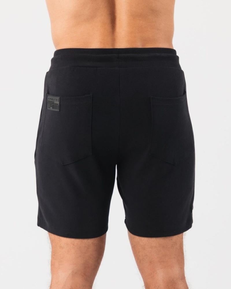 Pantaloni Scurti Barbati Alphalete Identity 6” Negrii | 817364-UNS