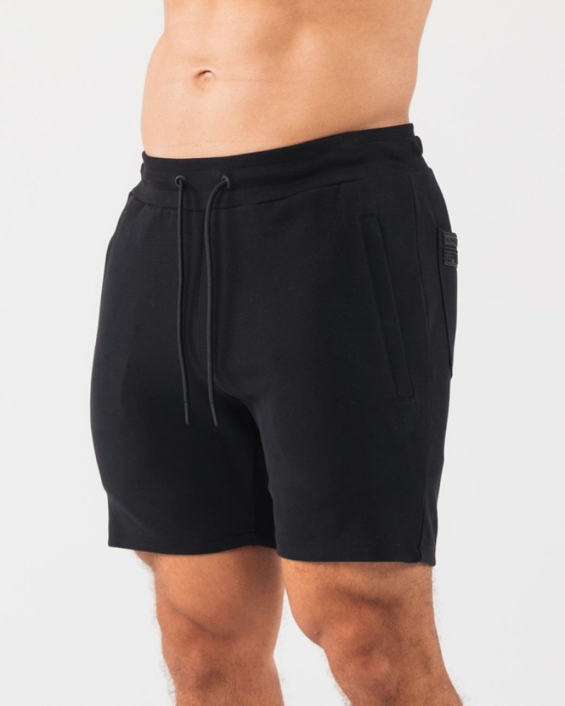 Pantaloni Scurti Barbati Alphalete Identity 6” Negrii | 817364-UNS