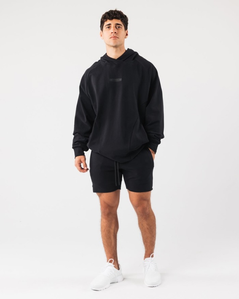 Pantaloni Scurti Barbati Alphalete Identity 6” Negrii | 817364-UNS