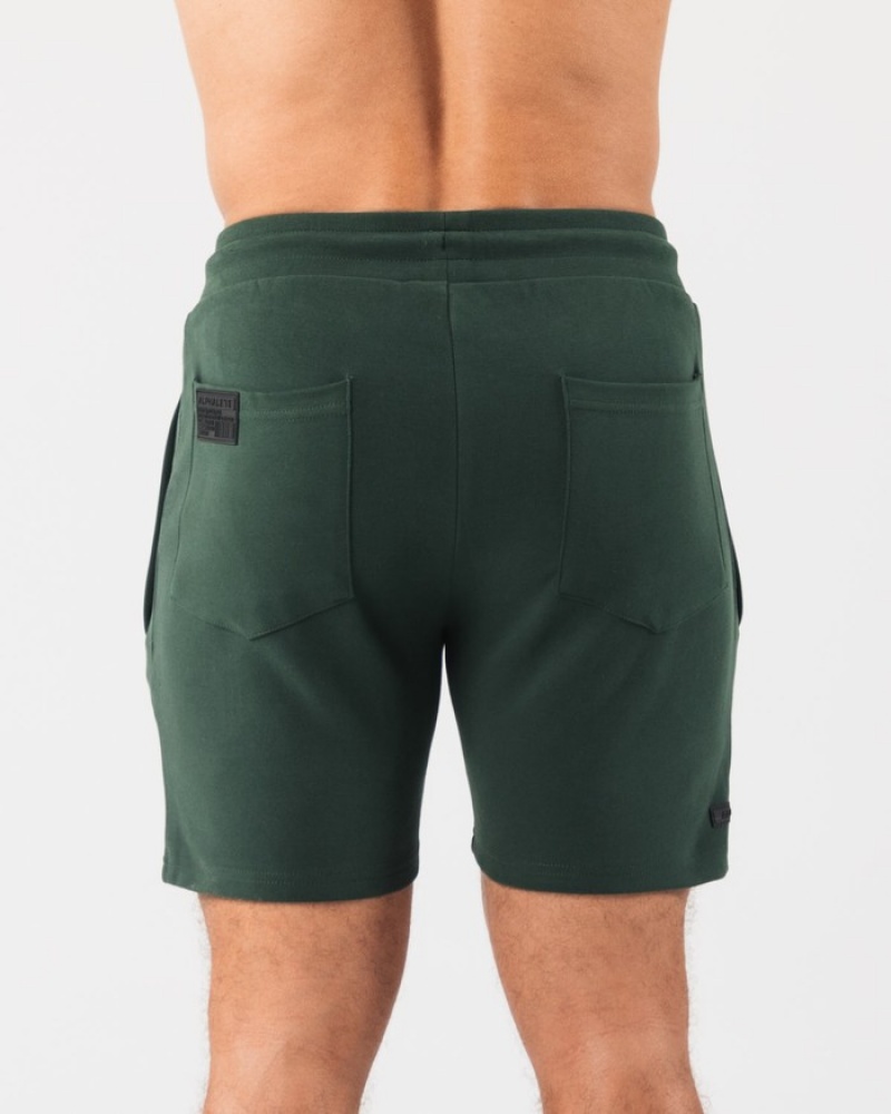 Pantaloni Scurti Barbati Alphalete Identity 6” Verzi | 165948-DHP