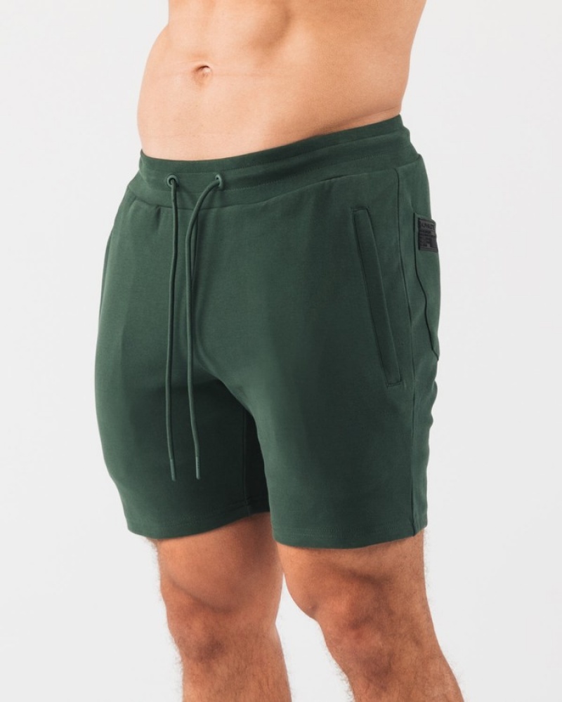 Pantaloni Scurti Barbati Alphalete Identity 6” Verzi | 165948-DHP