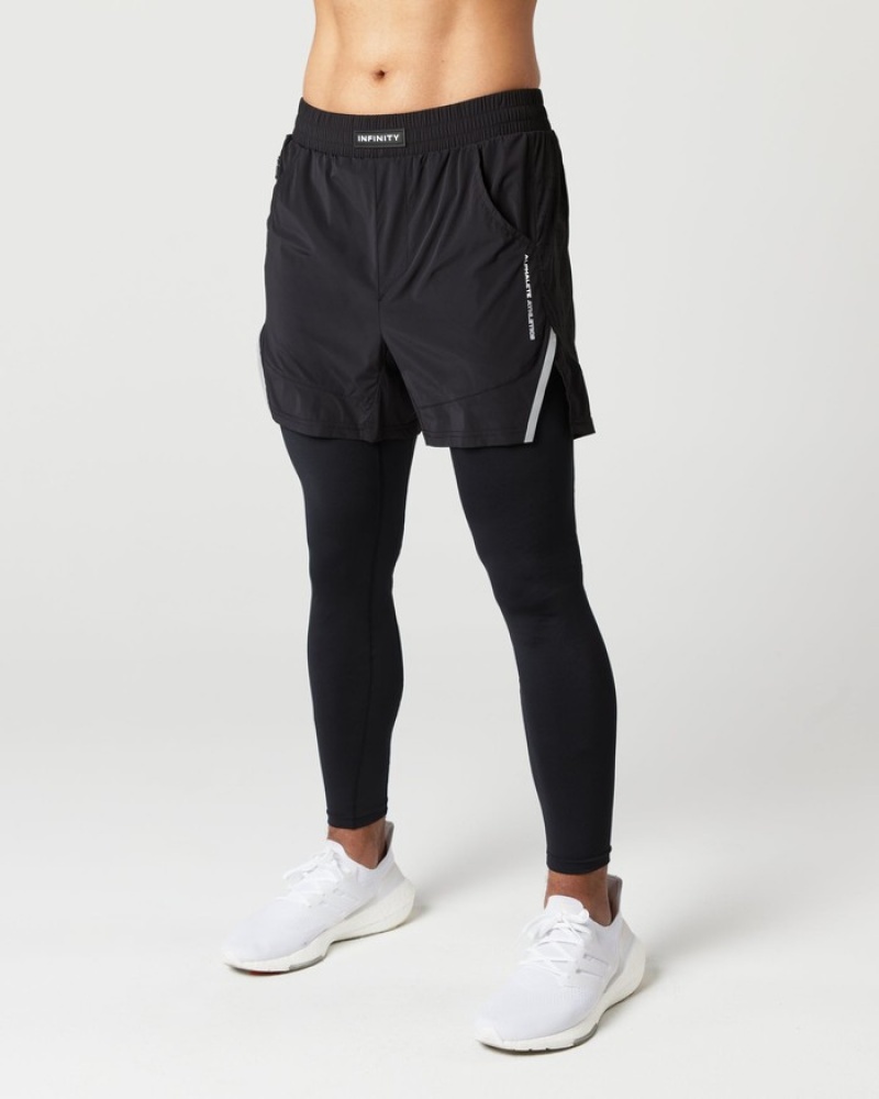 Pantaloni Scurti Barbati Alphalete Infinity 2-in-1 Speed 5.5