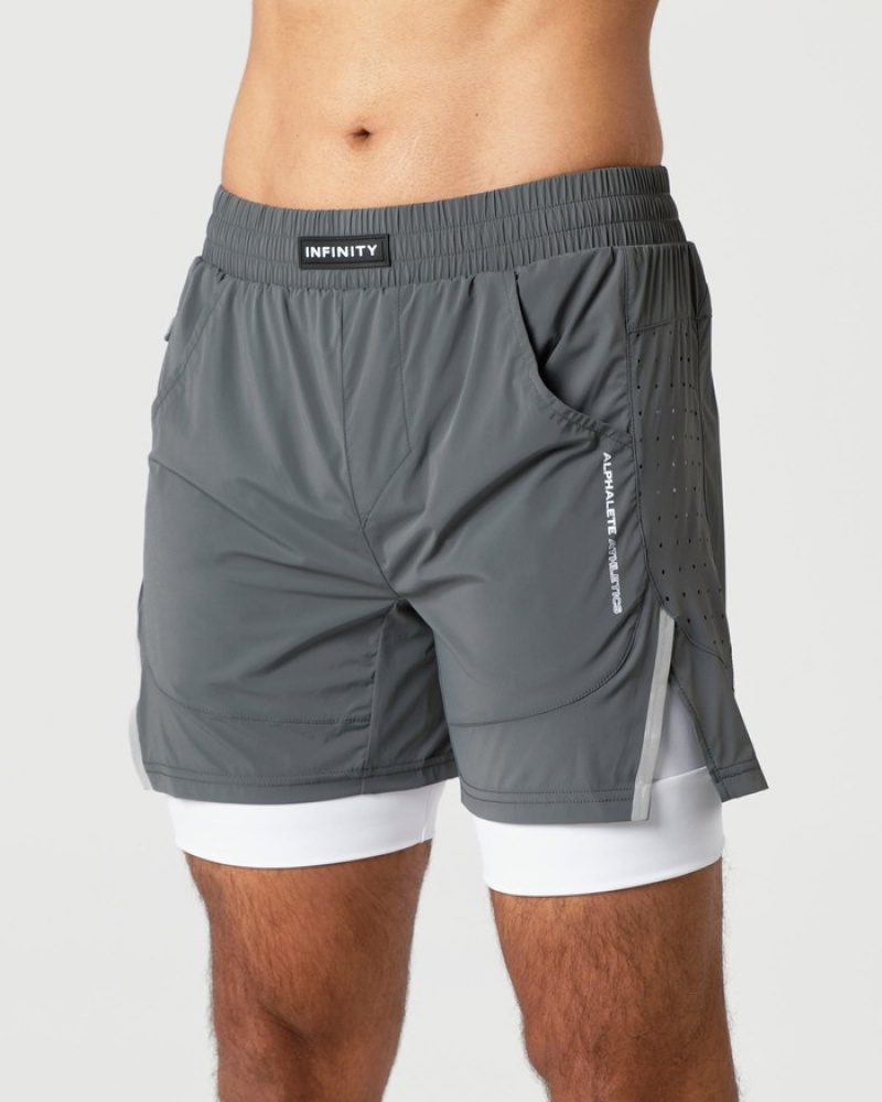 Pantaloni Scurti Barbati Alphalete Infinity Speed 5.5