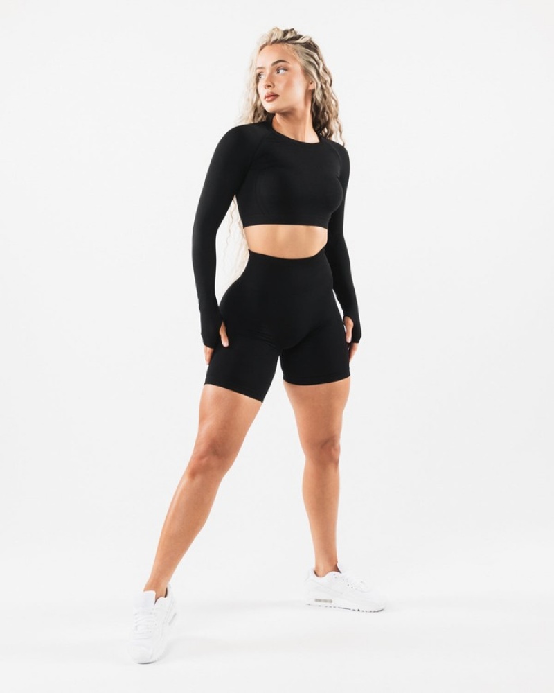Pantaloni Scurti Dama Alphalete Amplify 6.5” Negrii | 596831-ZKS