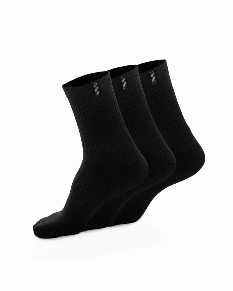 Sosete Dama Alphalete Union Crew 3pk Negrii | 487153-TNK