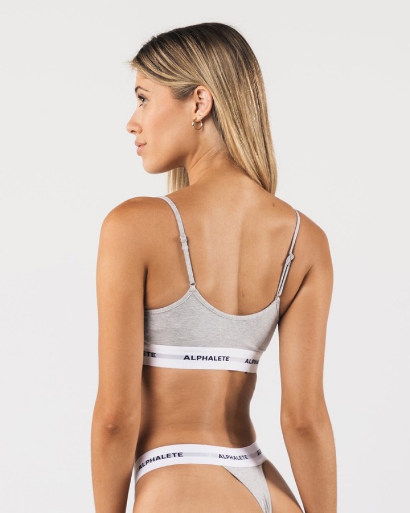 Sutiene Dama Alphalete Acute Camilette Gri | 826743-CJQ