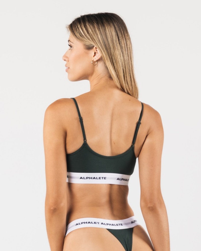 Sutiene Dama Alphalete Acute Camilette Verzi | 206314-LSZ