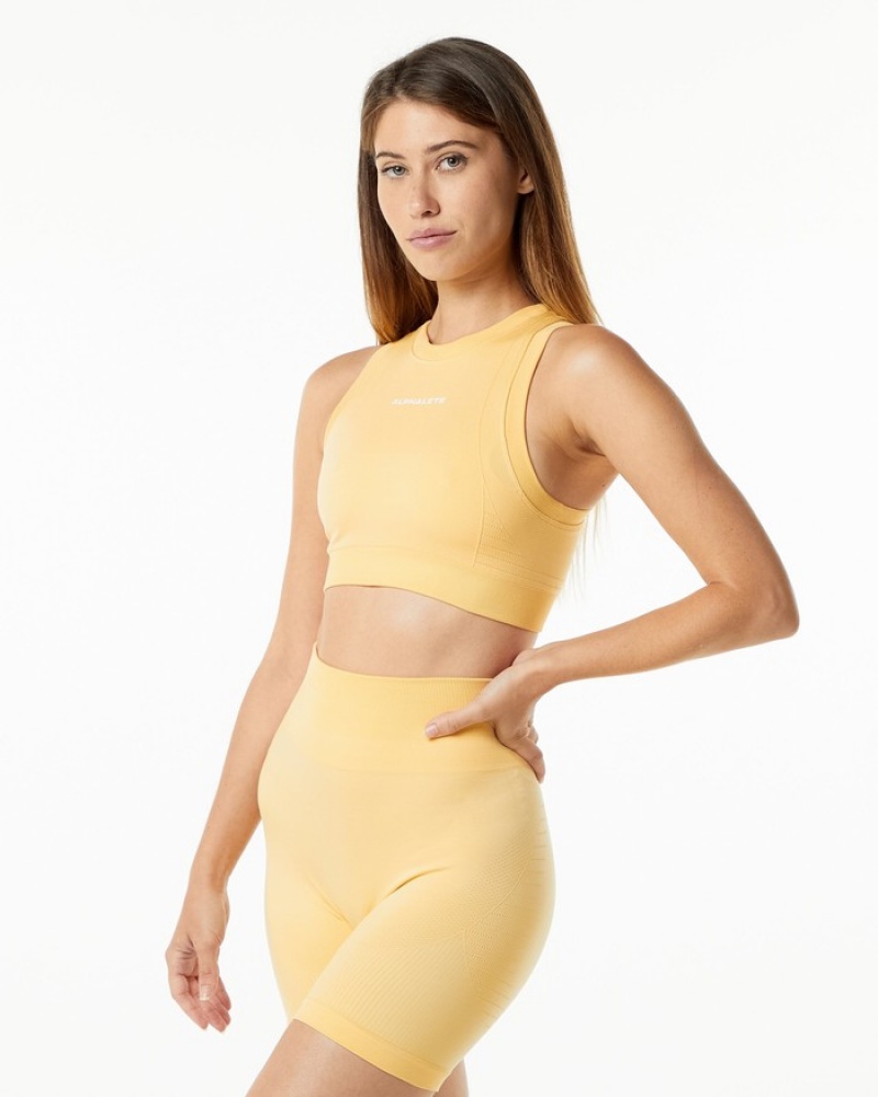 Sutiene Dama Alphalete Ozone Crop Galbeni | 836052-JLH