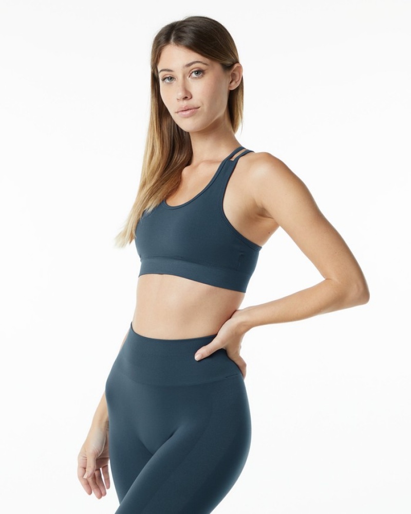 Sutiene Dama Alphalete Revival Albastri | 251937-DXS