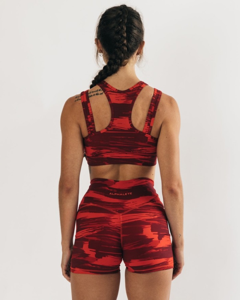 Sutiene Dama Alphalete Surface Keyhole Camuflaj | 278401-OFQ