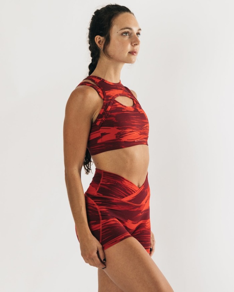 Sutiene Dama Alphalete Surface Keyhole Camuflaj | 278401-OFQ