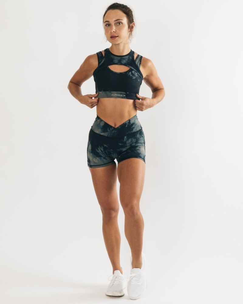 Sutiene Dama Alphalete Surface Keyhole Negrii | 712438-TCB
