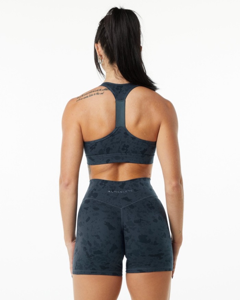 Sutiene Dama Alphalete Surface Wrap Albastri | 538246-ZCE