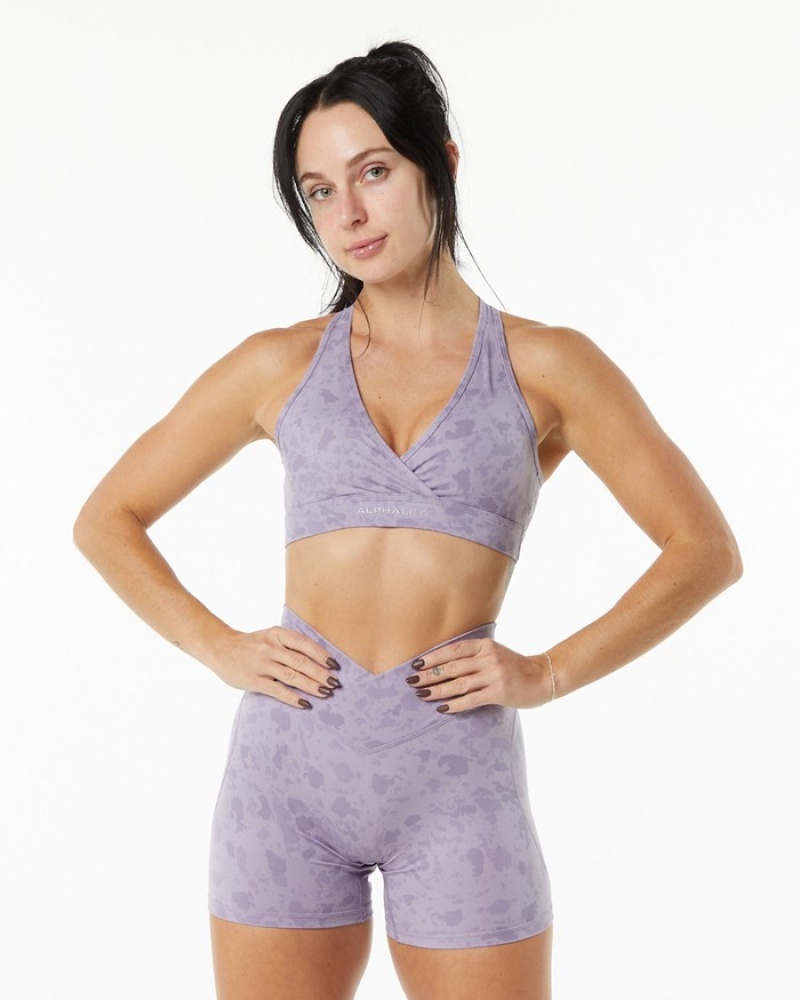Sutiene Dama Alphalete Surface Wrap Violet | 634208-INX