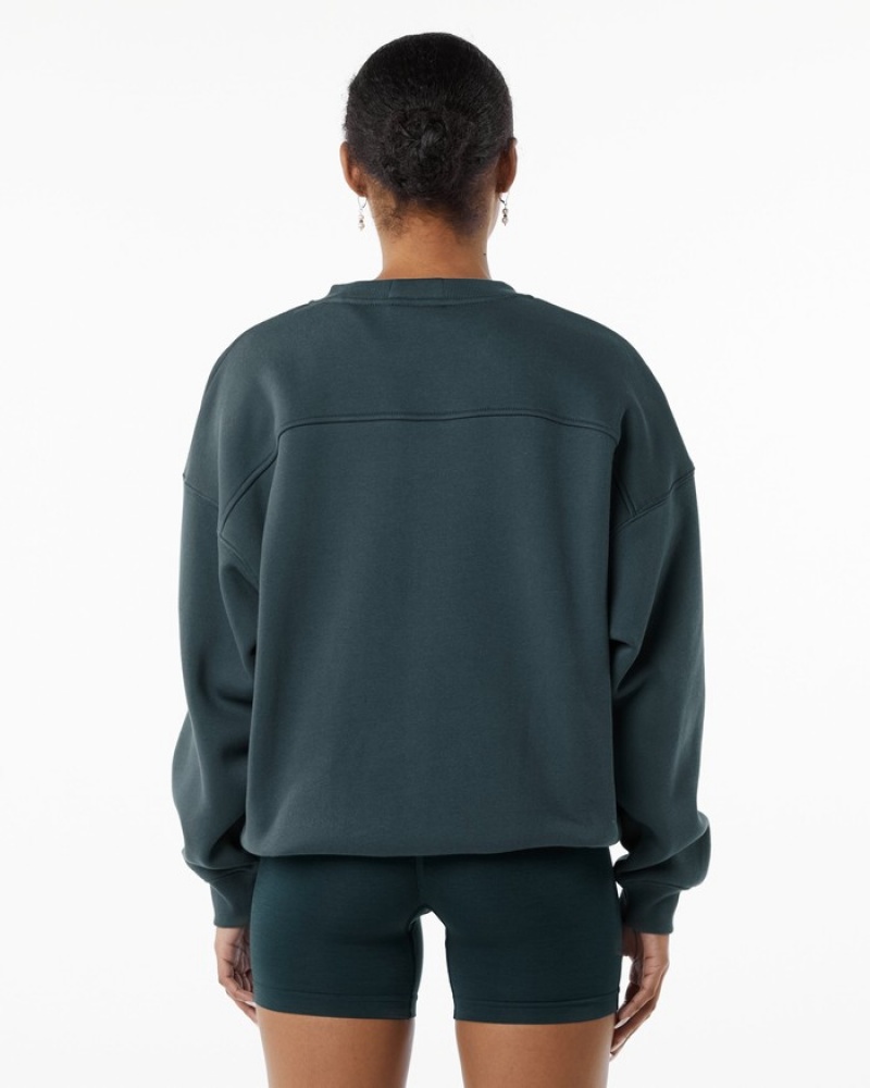 Tricouri Dama Alphalete Clasici Crew Gri | 269354-IGB